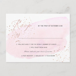 PixDezines Roze Waterverf Kalligrafie RSVP w maalt Uitnodiging Briefkaart