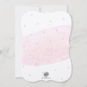 PixDezines Roze Waterverf Samples Bat Mitzvah Kaart (Achterkant)
