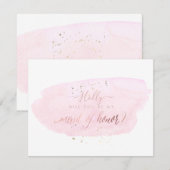 PixDezines Roze Waterverf Will Maid of Honor Kaart (Voorkant / Achterkant)