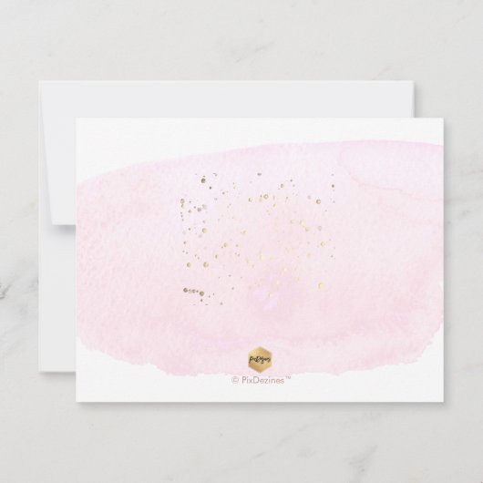 PixDezines Roze Waterverf zal u.. Bridesmaid Kaart (Achterkant)