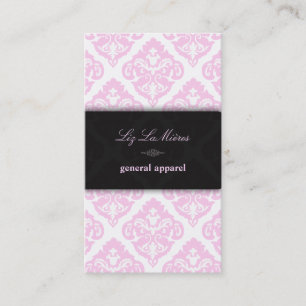 PixDezines Roze+Wit Olivia Damask diy achtergrond Visitekaartje