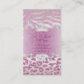 PixDezines roze zebra/luipaard/champagne Visitekaartje (Achterkant)