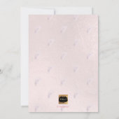 PixDezines Roze Zilveren Palmen Doop Kaart (Achterkant)