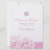 PixDezines roze zwammen/Bat Mitzvah/diy background Kaart (Voorkant)