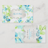 PixDezines rozen/blauw Visitekaartje (Voorkant / Achterkant)