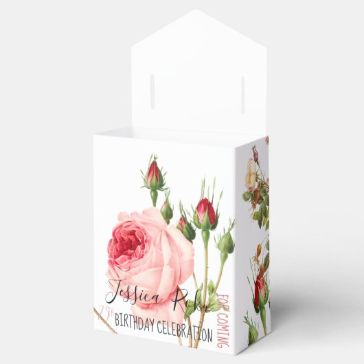 PixDezines  Rozen/Botanische Kunst Bedankdoosjes (Geopend)