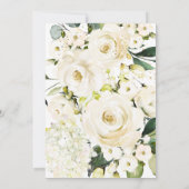 PixDezines Rozen Crème en Hortensia's Doopfeest Kaart (Achterkant)