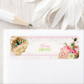 PixDezines  rozen/DIY achtergrond Etiket (Insitu)