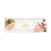 PixDezines  rozen/DIY achtergrond Etiket (Voorkant)