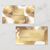 PixDezines Rozen/Faux Gold Foil/DIY achtergrond Visitekaartje (Voorkant / Achterkant)