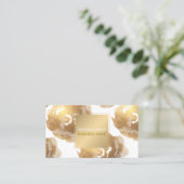 PixDezines Rozen/Faux Gold Foil/DIY achtergrond Visitekaartje (Staand voorkant)