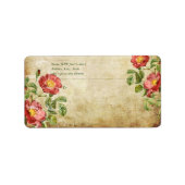 PixDezines  Rozen/Faux-perkament Etiket (Voorkant)