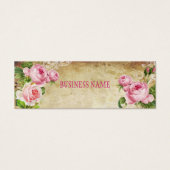 PixDezines rozen/faux perkament/prijs labels Mini Visitekaartjes (Voorkant)