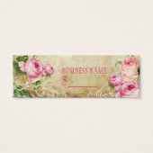 PixDezines rozen/faux perkament/prijs labels Mini Visitekaartjes (Achterkant)
