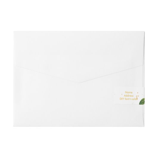 PixDezines rozen/floraal Omwikkelbaar Adreslabel (Achterkant)