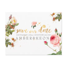 PixDezines rozen/floral/save the date