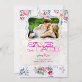 PixDezines  rozen/foto sparen de datum Save The Date (Voorkant)