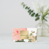 PixDezines  Rozen/Illustratie/Redoute Visitekaartje (Staand voorkant)