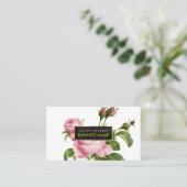 PixDezines  Rozen/Illustratie/Redoute Visitekaartje (Staand voorkant)