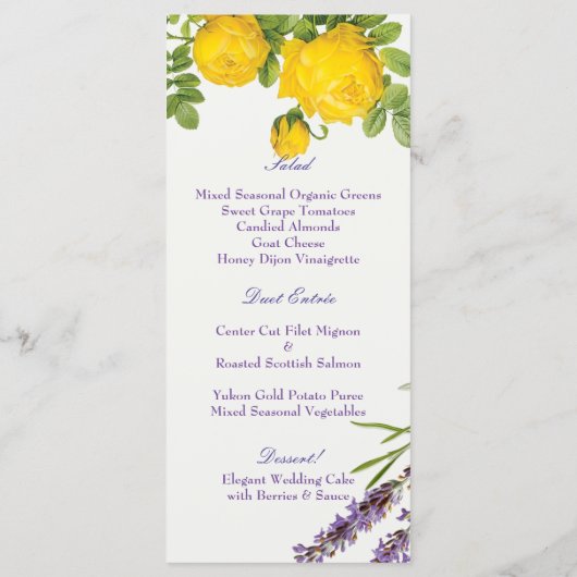 PixDezines Rozen/Lavendel/Menu Menu (Achterkant)