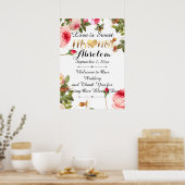 PixDezines  Rozen/Ontvangst Poster (Keuken)