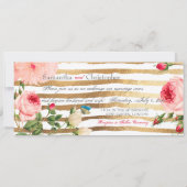 PixDezines  Rozen+Peonies/Stripes Kaart (Achterkant)