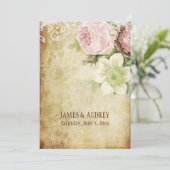 PixDezines  rozen/perkament Kaart (Staand voorkant)