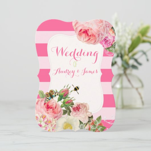 PixDezines  rozen/pinda's/primrose Kaart (Staand voorkant)