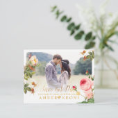 PixDezines  Rozen Sla de datum op Aankondigingskaart (Staand voorkant)