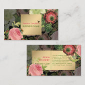 PixDezines  Rozen Visitekaartje (Voorkant / Achterkant)
