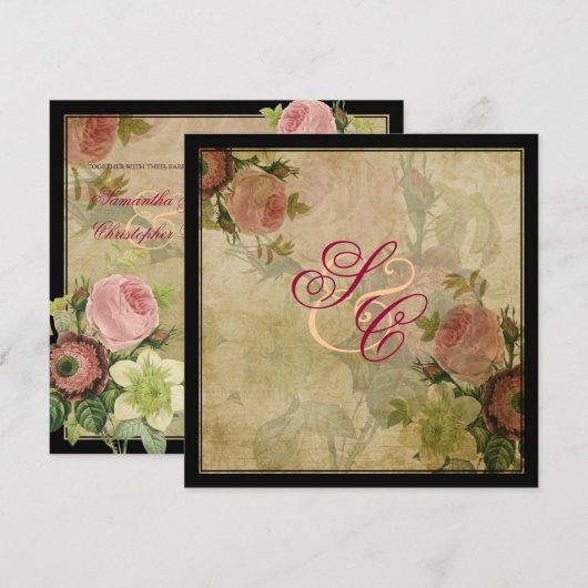 PixDezines  rozen voor huisgebruik Kaart (Voorkant / Achterkant)