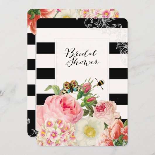 PixDezines  rozen/vrijgezellenfeest/ Kaart (Voorkant / Achterkant)