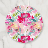 PixDezines Rozen Waterverf Bloemen Dank u Bedankjes Labels (Achterkant)