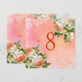 PixDezines  rozen/waterverf/lijstaantallen Kaart (Voorkant / Achterkant)