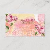 PixDezines  rozen/waterverf Visitekaartje (Achterkant)