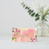 PixDezines rozen/waterverf Visitekaartje (Staand voorkant)