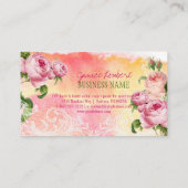 PixDezines rozen/waterverf Visitekaartje (Achterkant)