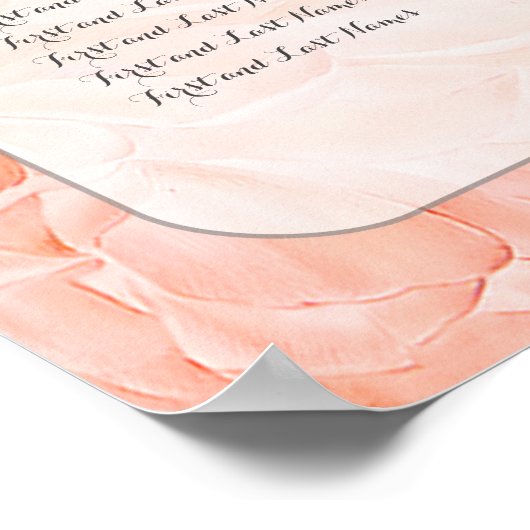 PixDezines Rozen Zitkaart Poster (Hoek)