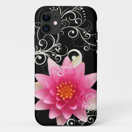 PixDezines rozenwaterlelie/diy achtergrondkleur Case-Mate iPhone Case (Achterkant)