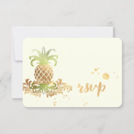 PixDezines RSVP Ananassen/Nepgoud Kwaststreken Kaartje