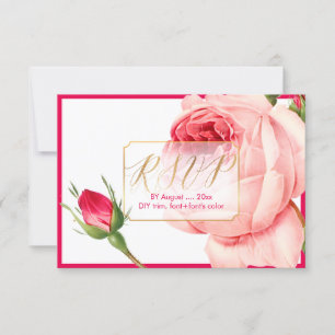 PixDezines RSVP Antieke Rozen/Nepgoud/DIY Lijstje Kaartje