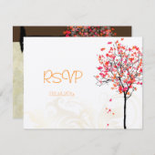 PixDezines rsvp  aple tree/oranje+roze (Voorkant / Achterkant)