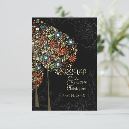 PixDezines rsvp Autumn Blooms/DIY kleur (Staand voorkant)