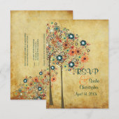 PixDezines rsvp  Autumn Blooms Kaartje (Voorkant / Achterkant)