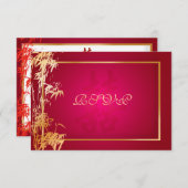 PixDezines rsvp bamboo+dubbel geluk/rood (Voorkant / Achterkant)