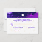 PixDezines RSVP Bar Mitzvah, Paarse Waterverf ✡ (Achterkant)