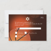 PixDezines RSVP Basketball Bar Mitzvah ✡ (Achterkant)