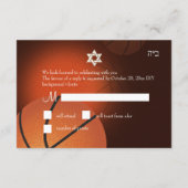 PixDezines RSVP Basketball Bar Mitzvah ✡ (Achterkant)