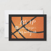 PixDezines RSVP Basketball Bar Mitzvah ✡ Kaart (Voorkant)