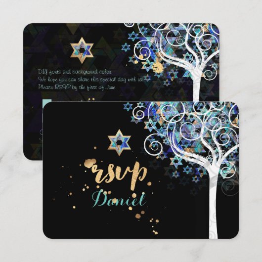 PixDezines Rsvp Bat Mitzvah (Voorkant / Achterkant)